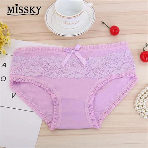 Buy Missky Women Candy Color Lace Bowknot Triangle