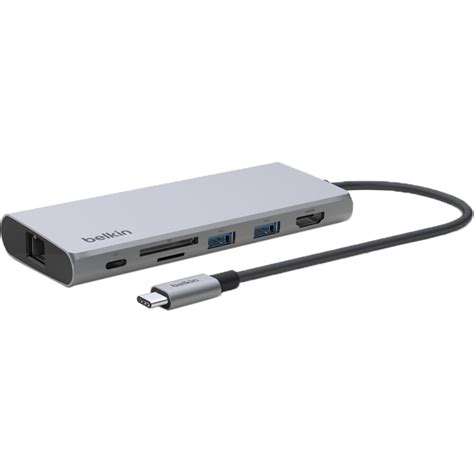 Belkin Connect Usb C In Multiport Adapter Silver