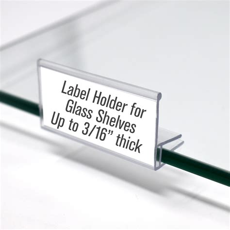 17085 Glass Shelf Label Holders Pack of 50 Other Retail & Services ...