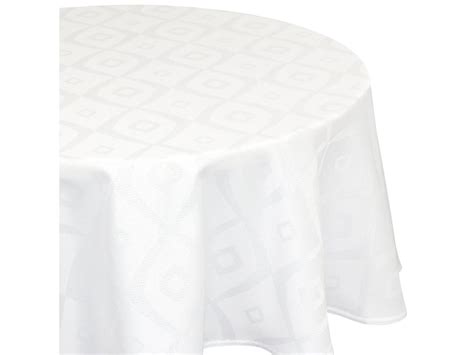 Nappe Ovale 180x240 Cm Jacquard 100 Polyester BRUNCH Blanc