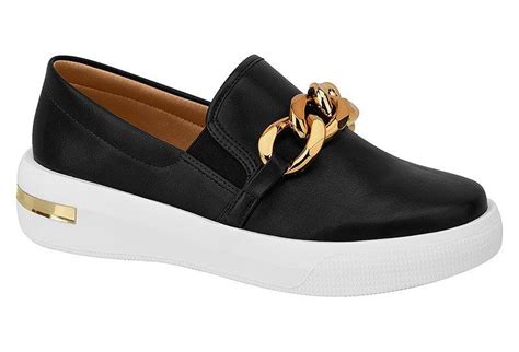 Tênis Slip On Vizzano Flatform Corrente 1354 110 Feminino Slipper