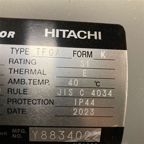 Yahoo オークション HITACHI THREE PHASE GEAR MOTOR 0 4kw 4POLE 新