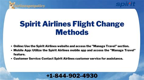 Ppt Spirit Airlines Flight Change Policy Fee Powerpoint