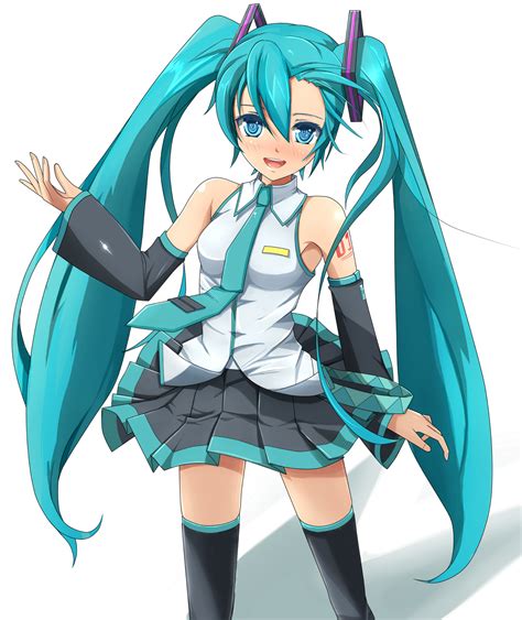 Safebooru Aqua Eyes Aqua Hair Bare Shoulders Detached Sleeves Eto Hair Ornament Hatsune Miku