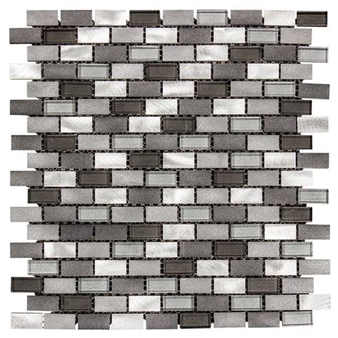 Jeffrey Court Stealth 12 In X 12 In X 8 Mm Glass Metal Mosaic Wall