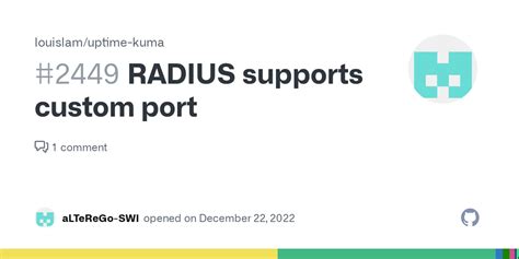 Radius Supports Custom Port Issue Louislam Uptime Kuma Github