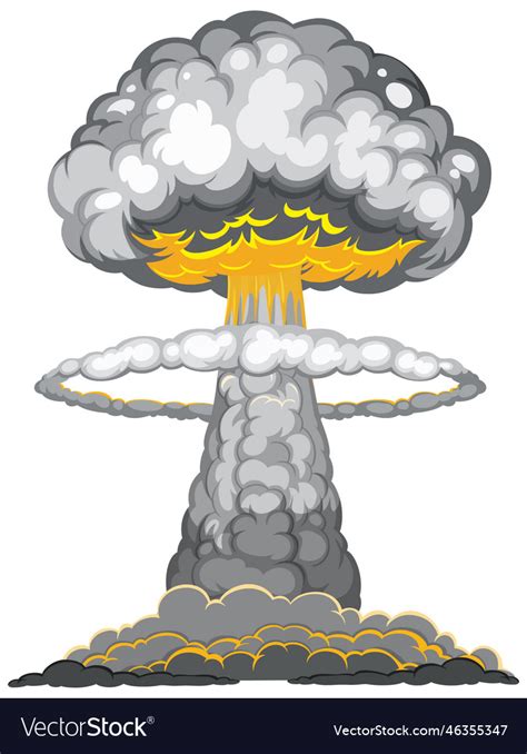 Atomic bomb mushroom cloud Royalty Free Vector Image