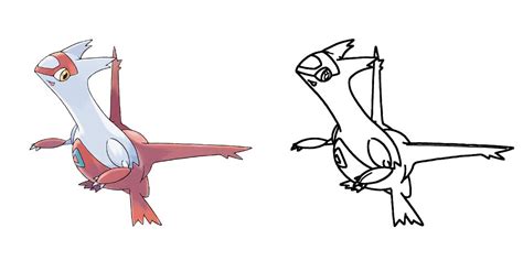 Latias Coloring Page Print Ideashortcut