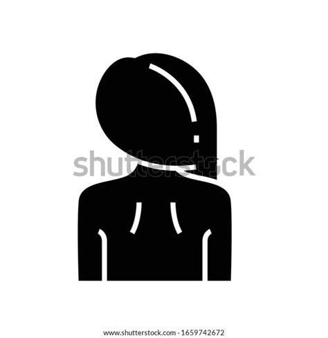 Nude Female Back Black Icon Concept Stock Vector Royalty Free Shutterstock