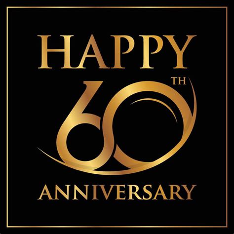 60th Anniversary Logo 60 Years Design Royalty Free Vector 42 Off