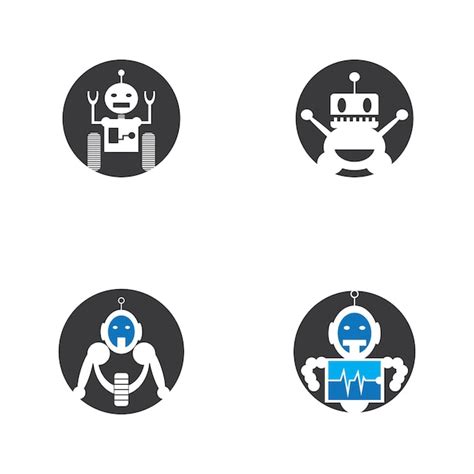 Premium Vector Robot Logo Template Vector Icon Illustration Design