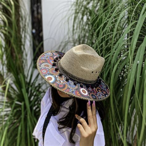 Sombrero De Palma Fina Forrado De Tela Para Dama Hecho Por Artesanos En