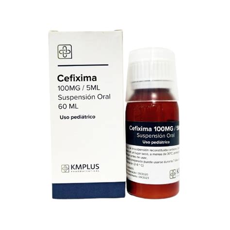 Cefixima Suspensión Polvo 100Mg 5Ml X 60Ml Kmplus Farmadon La