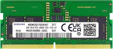 Samsung 8gb Ddr5 4800 Mhz Pc5 38400 Sodimm Laptop Memory Ram M425r1gb4bb0 Oem Packaging