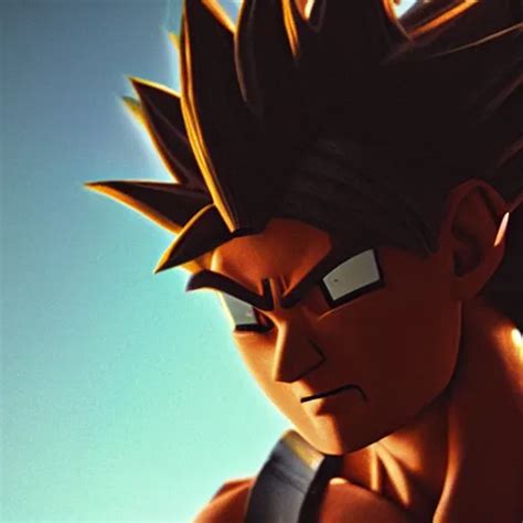 Movie Still Of Son Goku Cyborg Cinematic Composition Stable