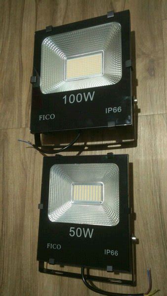 Jual Fico Flood Light Lampu Tembak Kap Sorot LED SMD 100 Watt Di Lapak