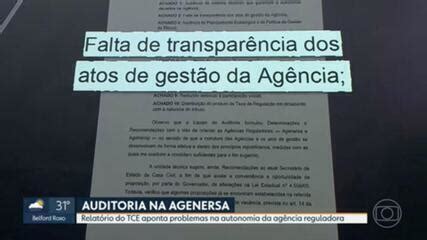 V Deo Relat Rio Do Tce Aponta Problemas Na Autonomia Da Ag Ncia