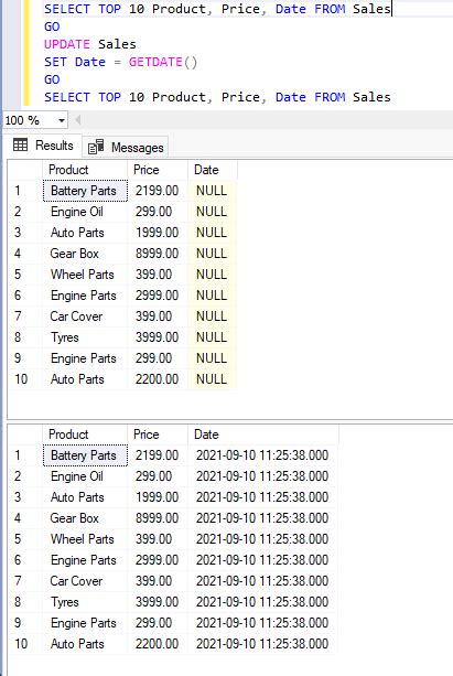 Updated Sql Syntax