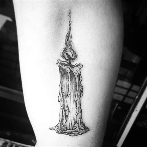 Melting Candle Tattoo