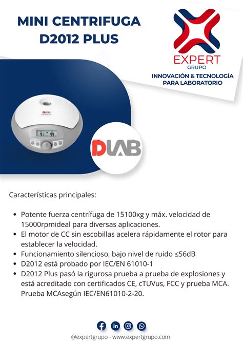 Mini Centrifuga D Plus Expert Grupo