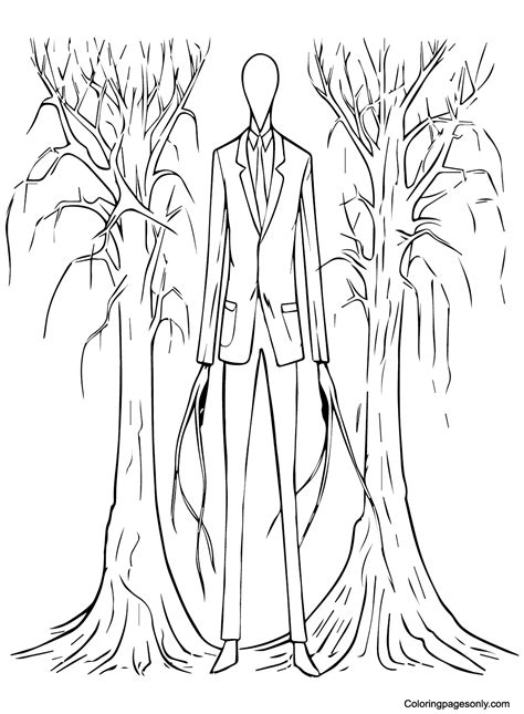 Slender Man Coloring Pages Printable For Free Download