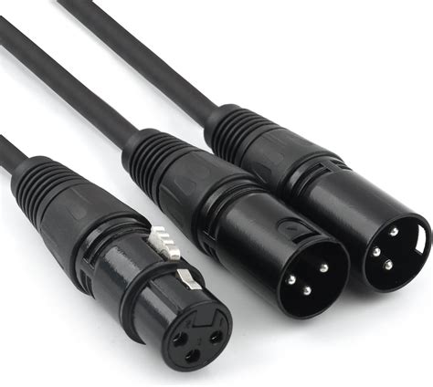 Tisino Cable Divisor XLR Macho De 3 Pines A Conector XLR Hembra Dual