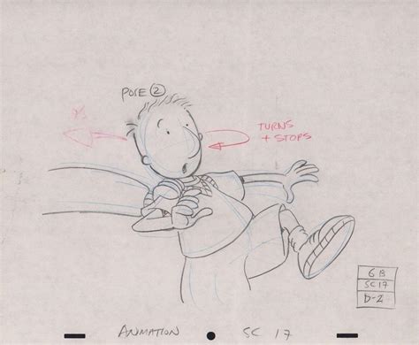 Doug Funnie Original Production Cel Drawing Animation Art Nickelodeon