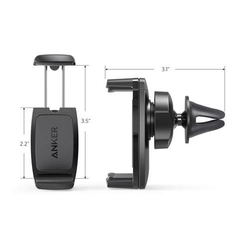 Car Mount Anker Air Vent Phone Holder Black Eventus Sistemi