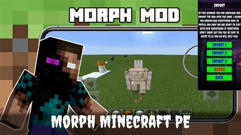 Morph Mod For Minecraft Pe Apk Download For Android Latest Version