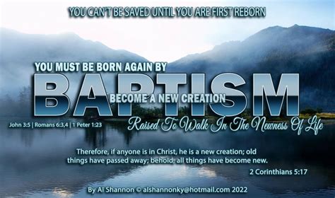 You Must Be Born Again By Baptism Biblical Proof