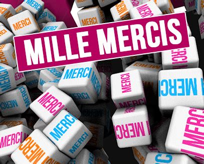 Mille mercis, carte remerciement animée - Tous-mes-voeux.com