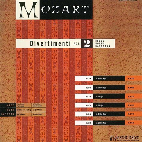 Mozart Divertimenti K 240 289 213 253 270 252 UHQCD Mozart