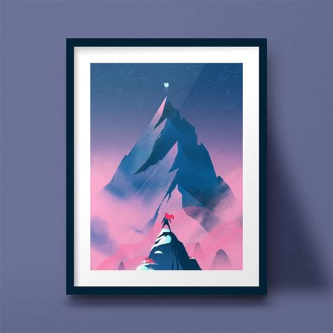 Celeste Mountain Art Print Gaming Poster - Etsy