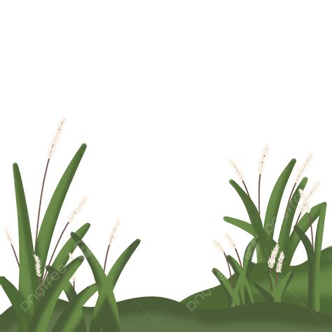 Grass Flower Png Transparent Cartoon Grass With White Flower Cartoon