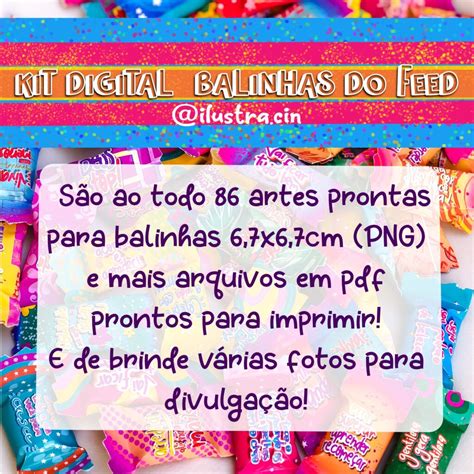 Kit Digital Balinhas Do Feed Ilustra Cin