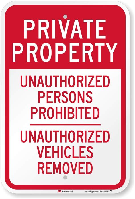 Amazon Smartsign Private Property Unauthorized Persons