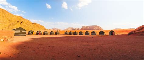 Wadi Rum Desert Jordan 2022 Beautiful Aerial View Of Bedouin Camp