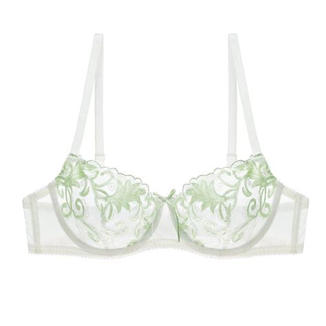 Women S Lace Balconette Bra Underwire Non Padded Soft Cup Comfort Everyday Bras White 38c