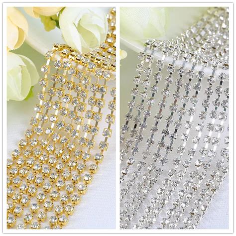 TopStone Crystal Clear Silver Claw Sew On Rhinestone 2 8mm Chain Cup