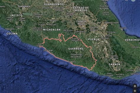 Mapa de Guerrero con municipios Estado de Guerrero México Mapas top