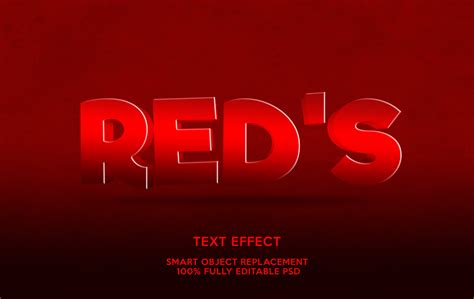 Reds Text Effects Template Graphic By Gilangkenter · Creative Fabrica