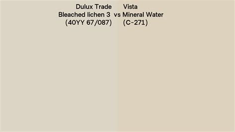 Dulux Trade Bleached Lichen 3 40yy 67087 Vs Vista Mineral Water C 271 Side By Side Comparison