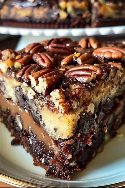 Chocolate Pecan Ooey Gooey Butter Cake Rich Decadent And Easy To Make