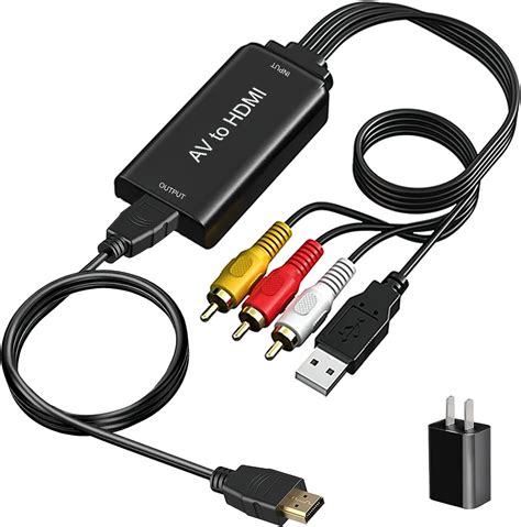 Tixilinbi Female Rca To Hdmi Cable Converter With Hdmi And