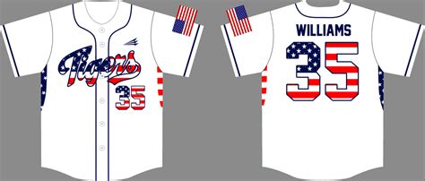 Greenville Tigers Custom Patriotic Baseball Jerseys Triton Mockup Portal