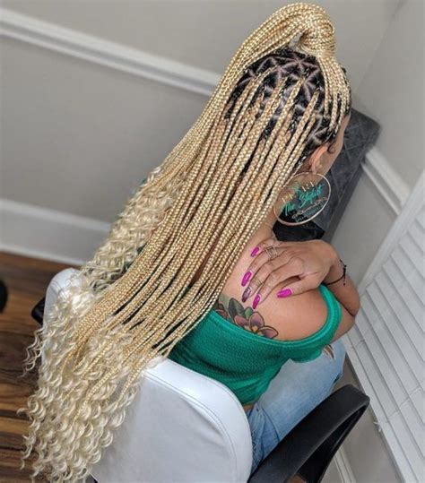 38 Blonde Knotless Braids With Curly Ends JorgeReilie