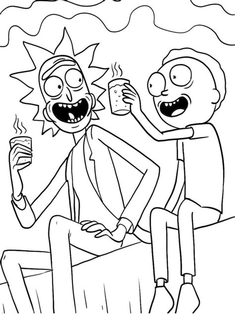 Rick And Morty Coloring Pages Free Printable Sheets