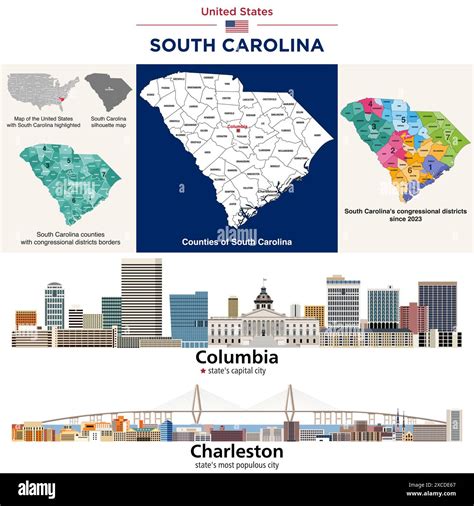 South Carolina Counties Map And Congressional Districts Since 2023 Map