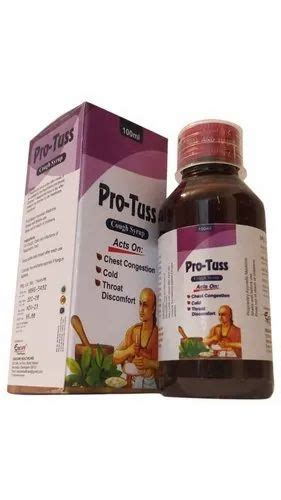 Pro Tuss Ayurvedic Cough Syrup Packaging Type Bottle Packaging Size