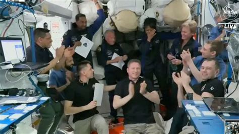 Axiom 2 Astronauts Enter International Space Stations Greeted With